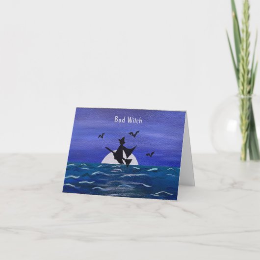 Bad Witch Ocean Moonrise Kaart (voorkant) (Voorkant)