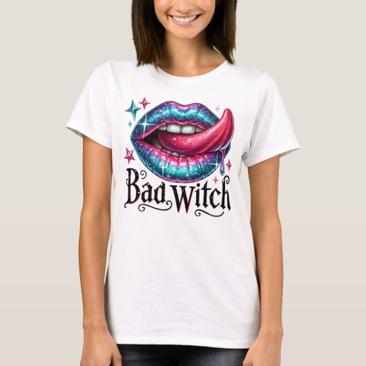 Bad Witch Sexy Mouth T-shirt (Voorkant)