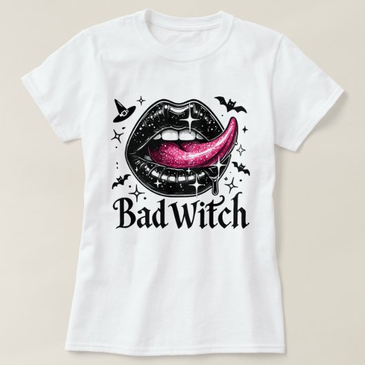 Bad Witch Sexy Mouth T-shirt (Design voorkant)