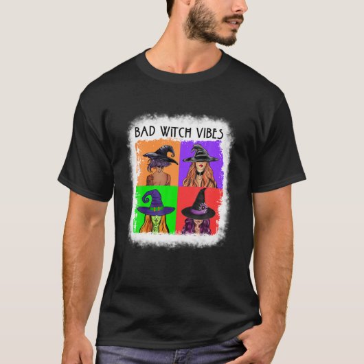Bad Witch Vibes Halloween Basic Witch Lover Funny T-shirt (Voorkant)