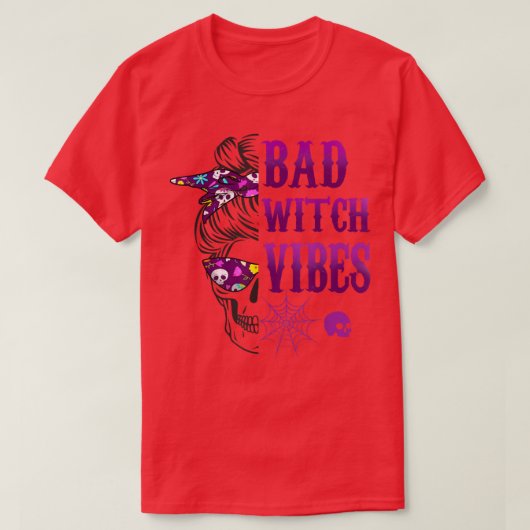 Bad Witch Vibes Halloween T-shirt (Design voorkant)