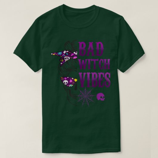 Bad Witch Vibes Halloween T-shirt (Design voorkant)