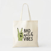 Bad Witch vibes moderne Halloween Tote Bag (Voorkant)