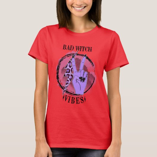Bad Witch Vibes shirt| Direct downloaden |Hallowee T-shirt (Voorkant)