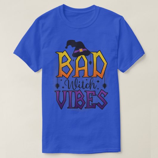 Bad Witch Vibes Spooky Witchcrafts Skeleton Peace T-shirt (Design voorkant)