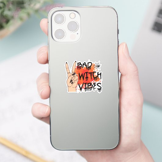 Bad Witch Vibes Sticker (Telefoon)