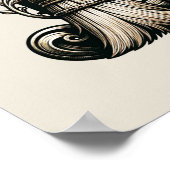 Bad Witch Witchy Broom Letter B Custom Initiaal Poster (Hoek)