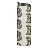 Bad Witch Witchy Broom Letter B Custom Initiaal Thermosbeker (Geroteerd rechts)