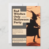 Bad Witches Only Halloween Party op maat Kaart (Voorkant)