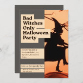Bad Witches Only Halloween Party op maat Kaart (Voorkant / Achterkant)