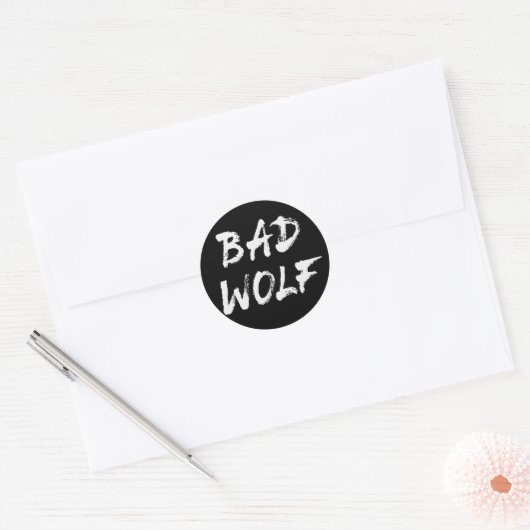 Bad Wolf Ronde Sticker (Envelop)