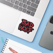Bad Wolf Sticker (Laptop met iPhone)