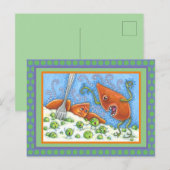 BAD YAM YELLLING BIJ PEAS, THANKSGIVING MEAL VAN D BRIEFKAART (Voorkant / Achterkant)