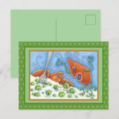 BAD YAM YELLLING BIJ PEAS, THANKSGIVING MEAL VAN D BRIEFKAART (Voorkant / Achterkant)