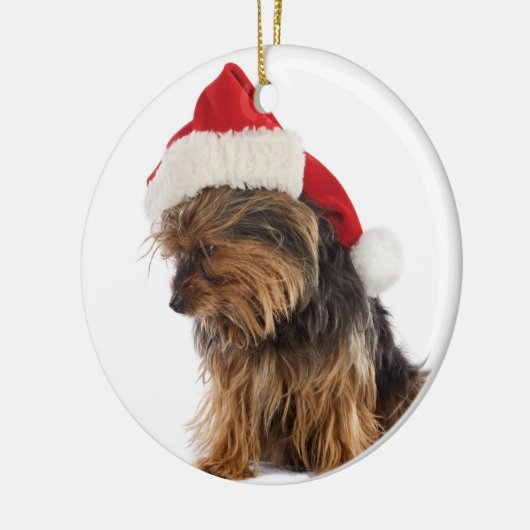 Bad Yorkie kerstversiering Keramisch Ornament (Links)