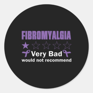 Bad zou niet aanraden fibromyalgie bewustwording M Ronde Sticker