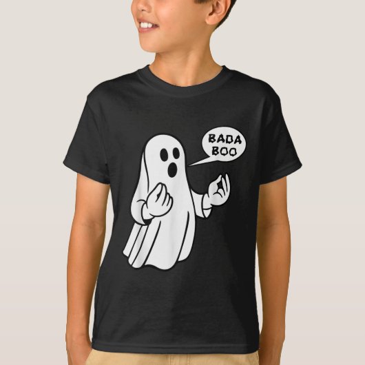 Bada Boo Italian Ghost Funny Halloween T-shirt_1.p T-shirt (Voorkant)