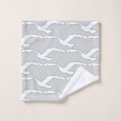 Badaccessoire 'Vogel in vlucht' lichtgrijs     Bad Handdoek (Wasdoekje)
