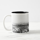 Badajos tijdens de siege van gegraveerd Charles Tweekleurige Koffiemok (Links)