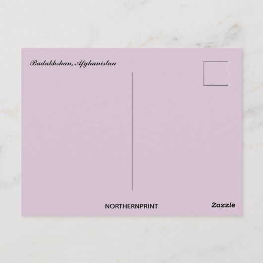 Badakhshan Afghanistan Briefkaart (Achterkant)