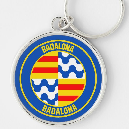 Badalona Round Emblem Sleutelhanger (Voorkant)