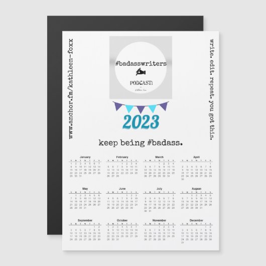 #badass 2023 magnet-kalender (Voorkant / Achterkant)