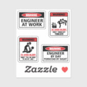 Badass Angry Engineer Helm Sticker (Vel)