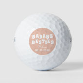 Badass Besties Grappige Bruidsmeisje Favor Gift Golfballen (Voorkant)