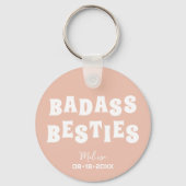 Badass Besties Grappige Bruidsmeisje Favor Gift Sleutelhanger (Achterkant)