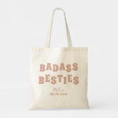 Badass Besties Grappige Bruidsmeisje Favor Gift Tote Bag (Achterkant)