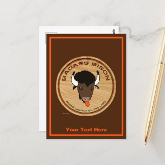 Badass Bison Boerderij Logo Briefkaart