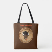 Badass Bison Boerderij Logo Canvas tas (Achterkant)