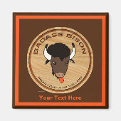 Badass Bison Boerderij Logo Magneet (Voorkant)