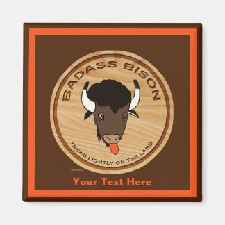 Badass Bison Boerderij Logo Magneet