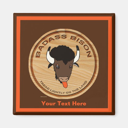 Badass Bison Boerderij Logo Magneet (Voorkant)