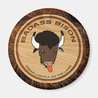 Badass Bison Boerderij Logo Magneet