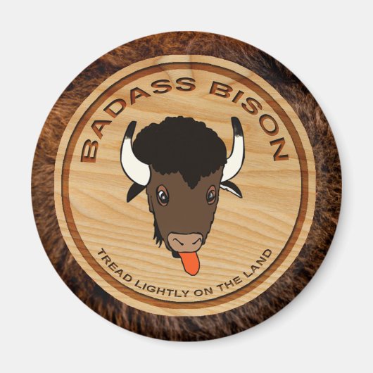 Badass Bison Boerderij Logo Magneet (Voorkant)