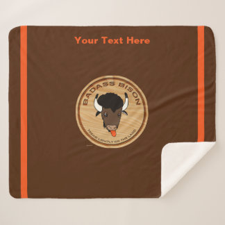 Badass Bison Boerderij Logo Sherpa Deken