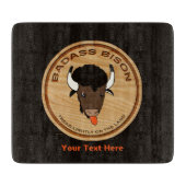 Badass Bison Boerderij Logo Snijplank (Voorkant)
