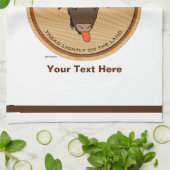 Badass Bison Boerderij Logo Theedoek (Gevouwen)