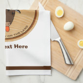 Badass Bison Boerderij Logo Theedoek (Quarter Fold)