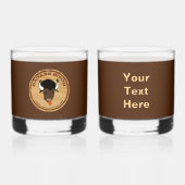 Badass Bison Boerderij Logo Whisky Glas (Voorkant)