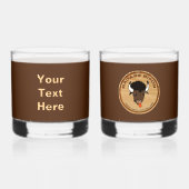 Badass Bison Boerderij Logo Whisky Glas (Achterkant)