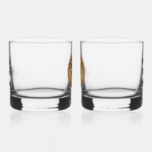 Badass Bison Boerderij Logo Whisky Glas (Rechts)