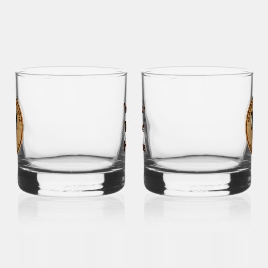 Badass Bison Boerderij Logo Whisky Glas (Links)