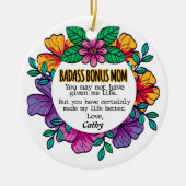 Badass Bonus mama Keramisch Ornament (Voorkant)