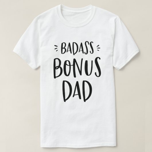 Badass Bonus Pap Stepdad Gift voor Stepfather Cool T-shirt (Design voorkant)