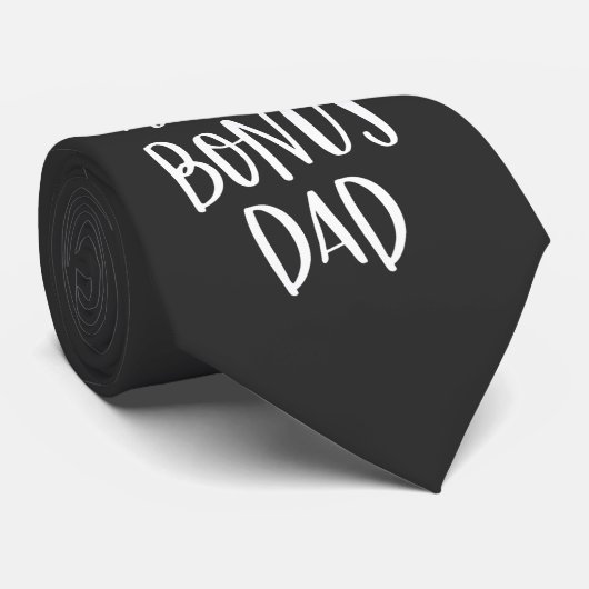 Badass Bonus Pap Stepdad Unieke Stepfather Gift Stropdas (Opgerold)