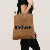 Badass Brown Faux Rawhide Western Look Tote Tote Bag (Dichtbij)