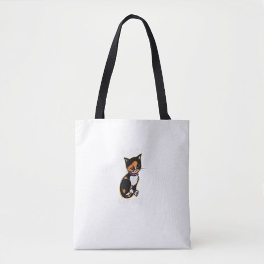Badass Cat Mam Fun Calico Tote Bag (Voorkant)